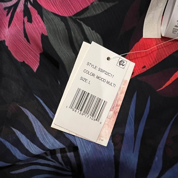 Jessica Simpson Island Paradise Lace Front Dress /Cover Up Handkerchief Hem NWT - Picture 9 of 10